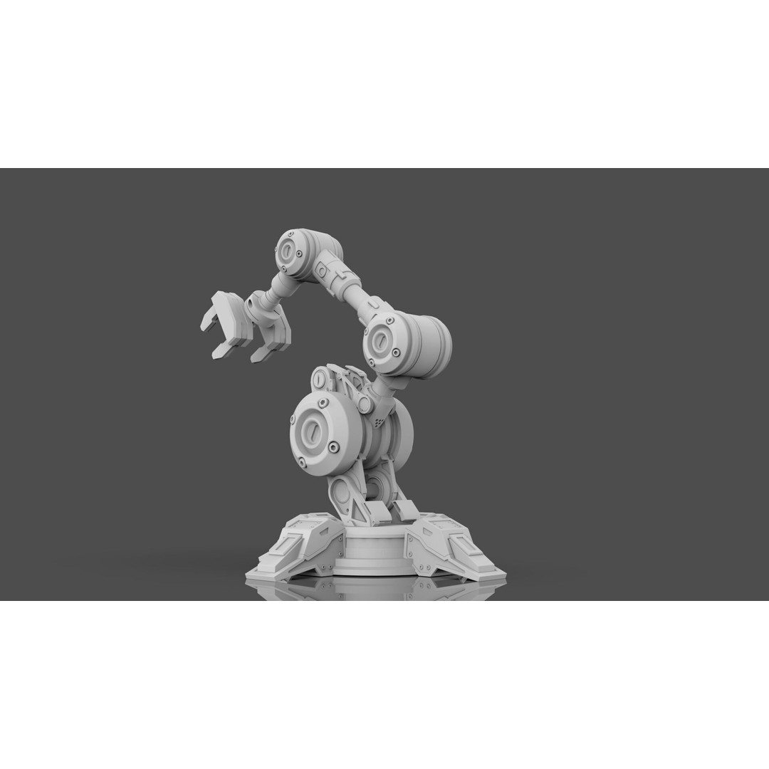 Industrial Robot Arm 3D Model – High Poly PBR Asset for Animation - View 19
