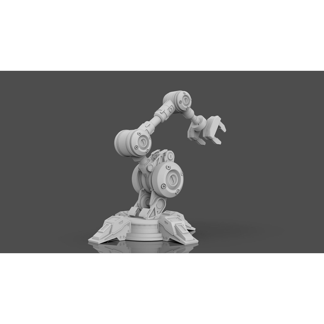 Industrial Robot Arm 3D Model – High Poly PBR Asset for Animation - View 20