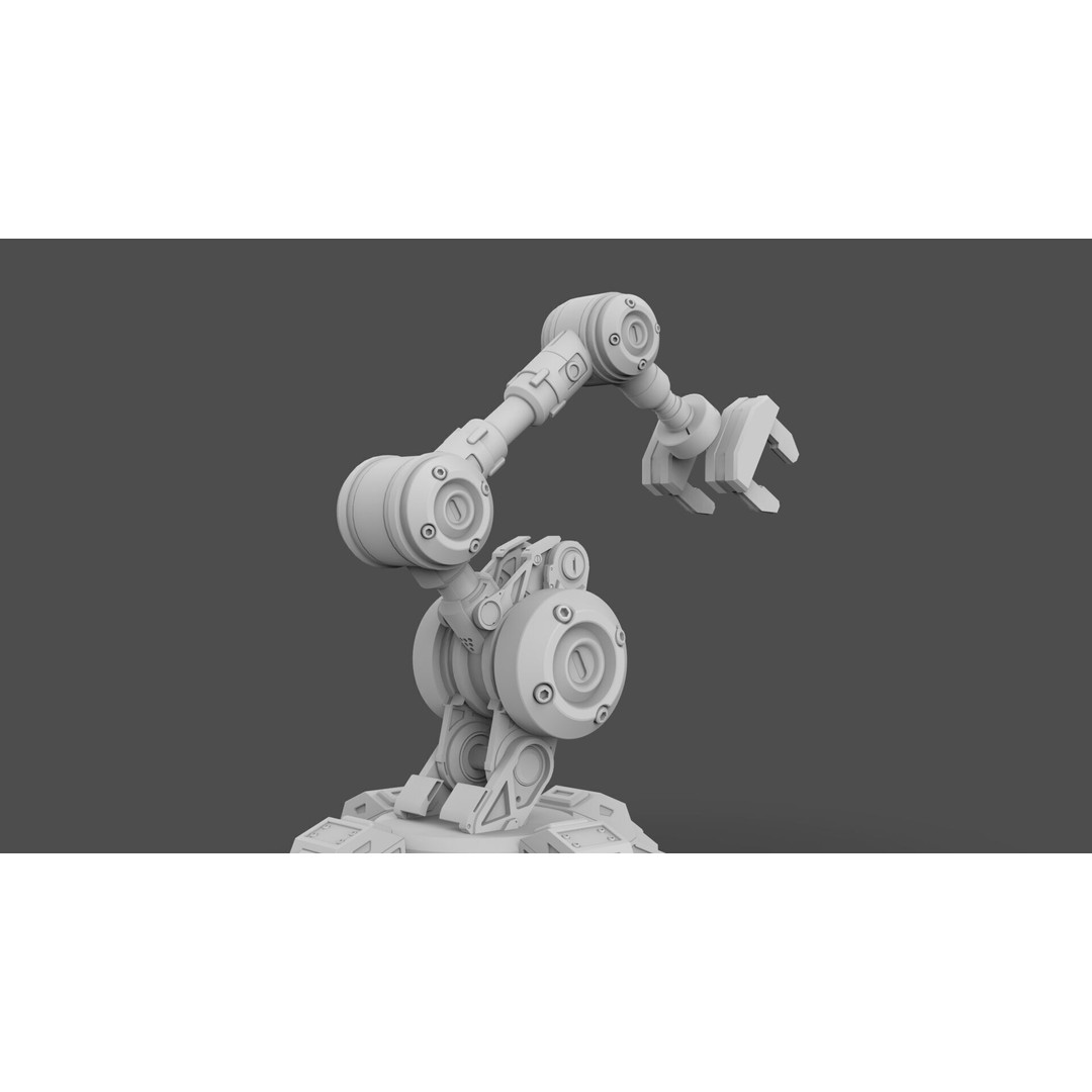 Industrial Robot Arm 3D Model – High Poly PBR Asset for Animation - View 21