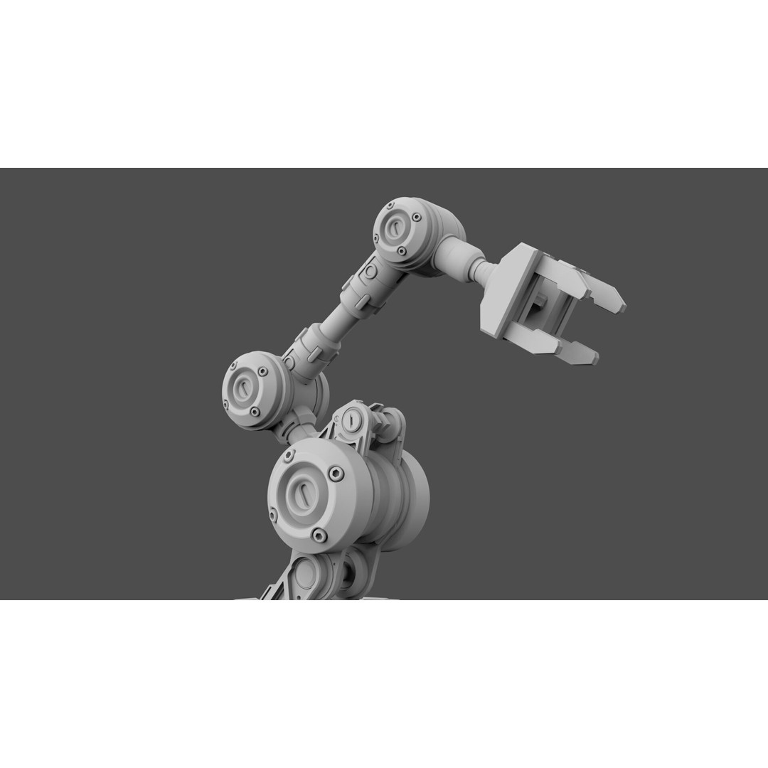 Industrial Robot Arm 3D Model – High Poly PBR Asset for Animation - View 22