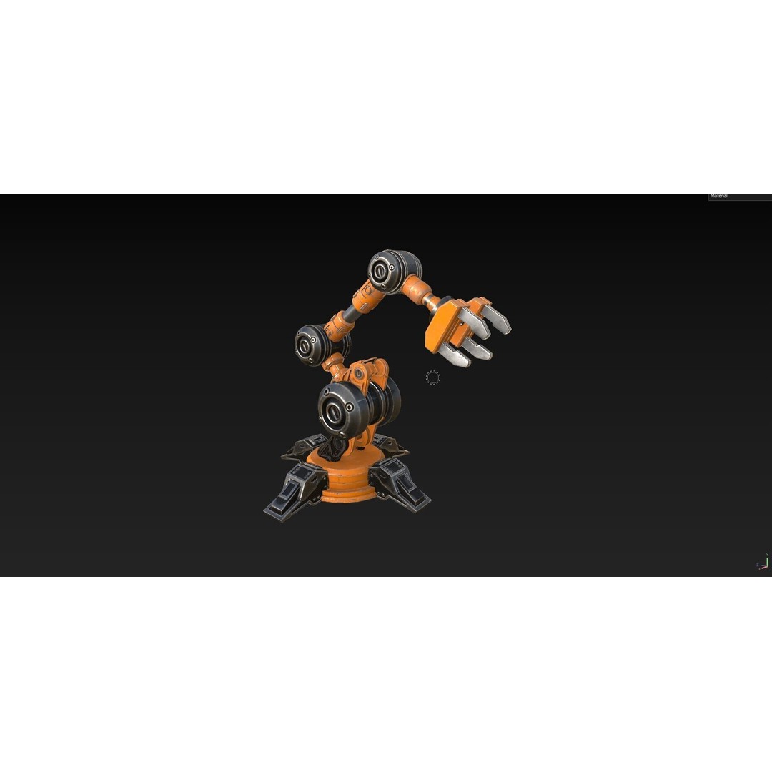 Industrial Robot Arm 3D Model – High Poly PBR Asset for Animation - View 23