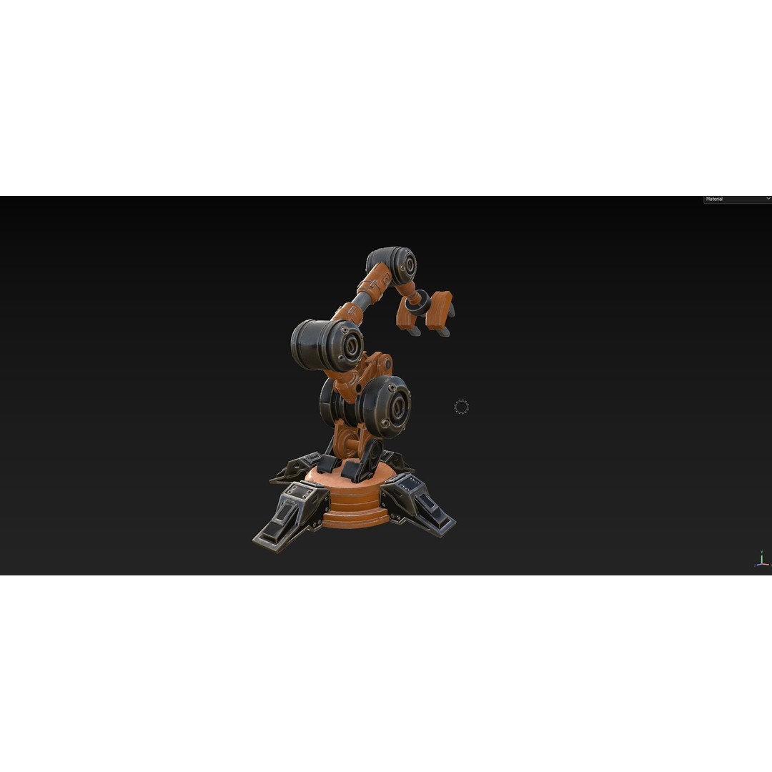 Industrial Robot Arm 3D Model – High Poly PBR Asset for Animation - View 24