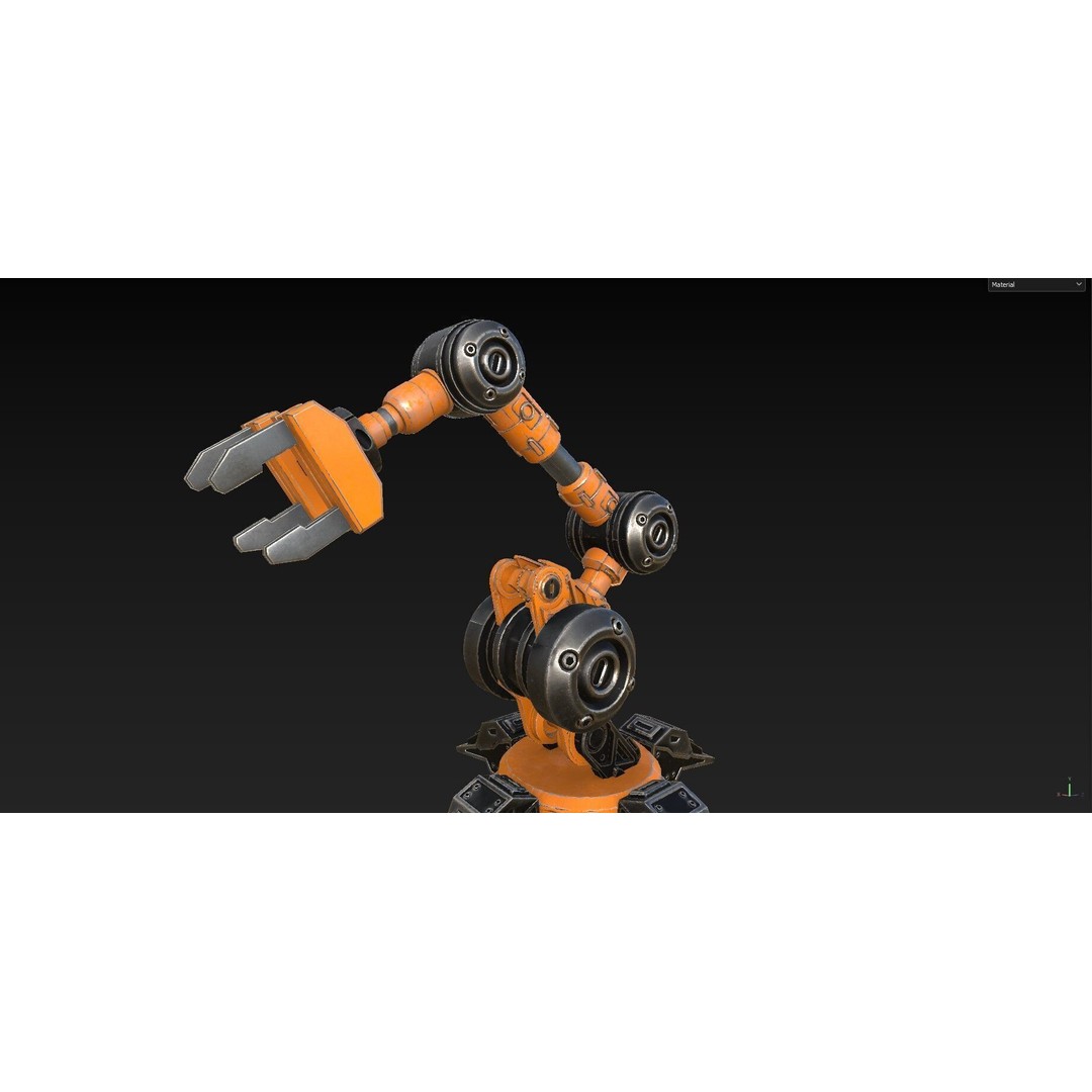 Industrial Robot Arm 3D Model – High Poly PBR Asset for Animation - View 25