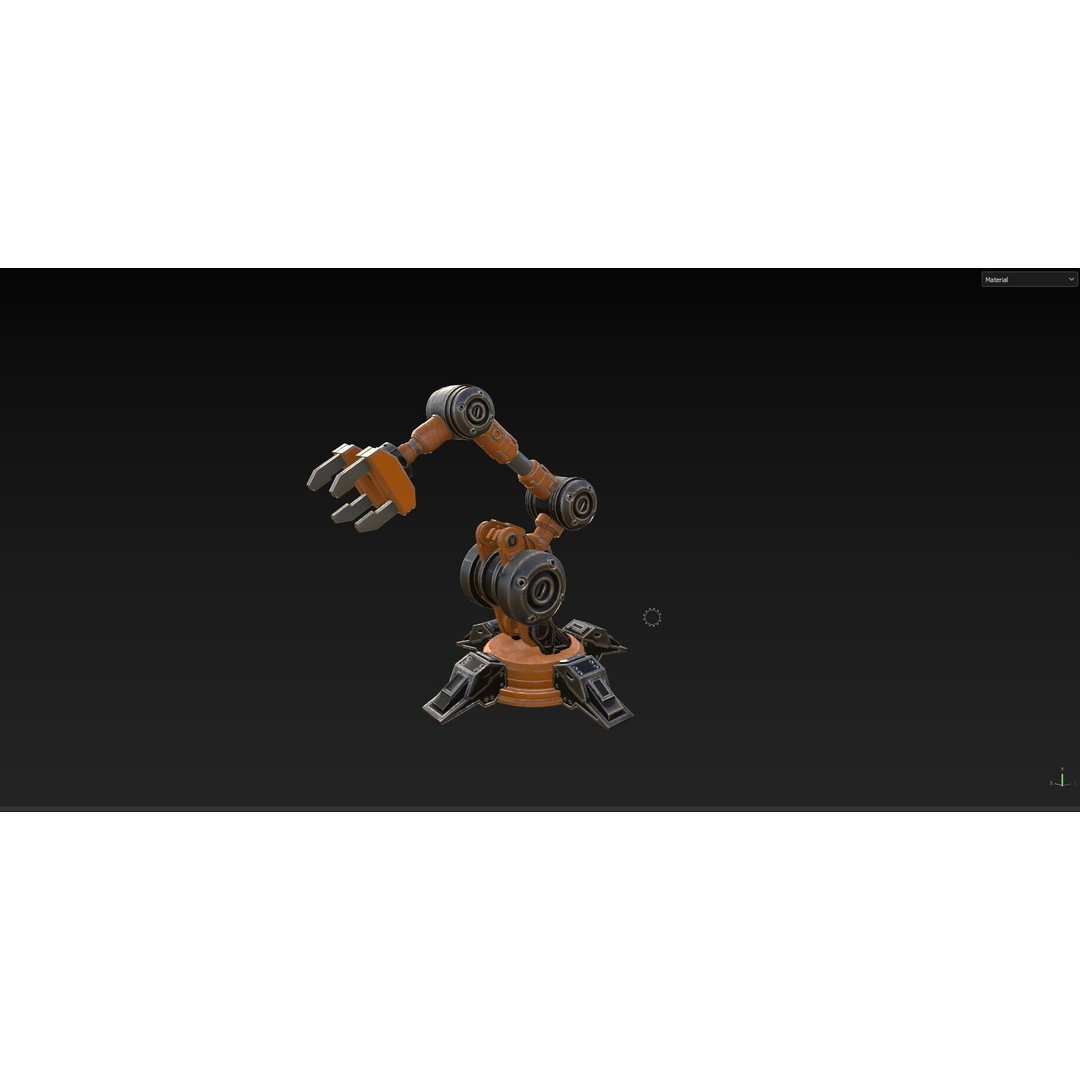 Industrial Robot Arm 3D Model – High Poly PBR Asset for Animation - View 26