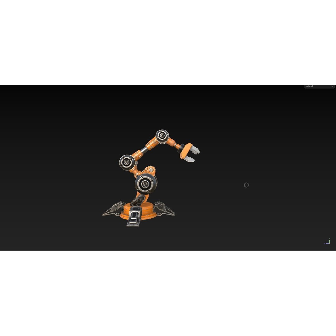 Industrial Robot Arm 3D Model – High Poly PBR Asset for Animation - View 28