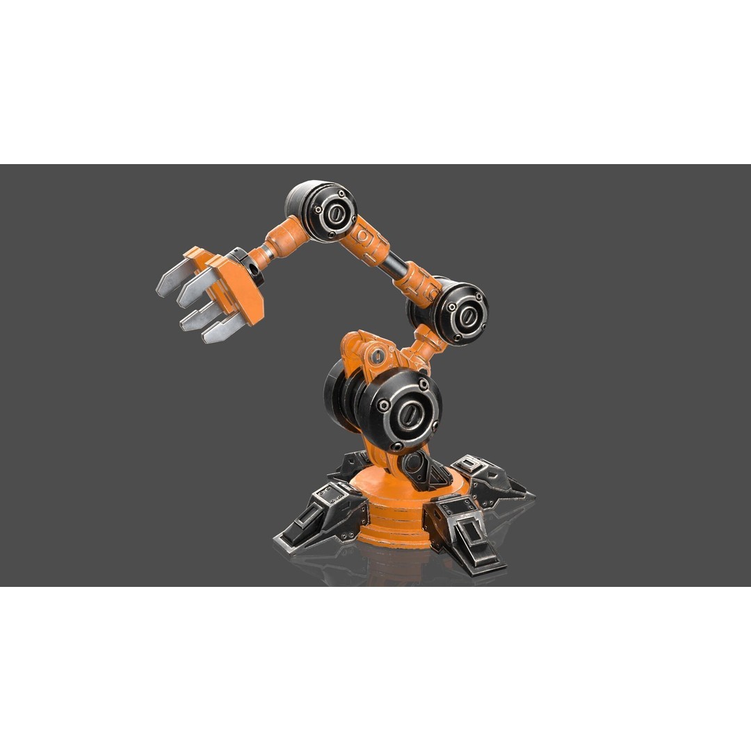 Industrial Robot Arm 3D Model – High Poly PBR Asset for Animation - View 3