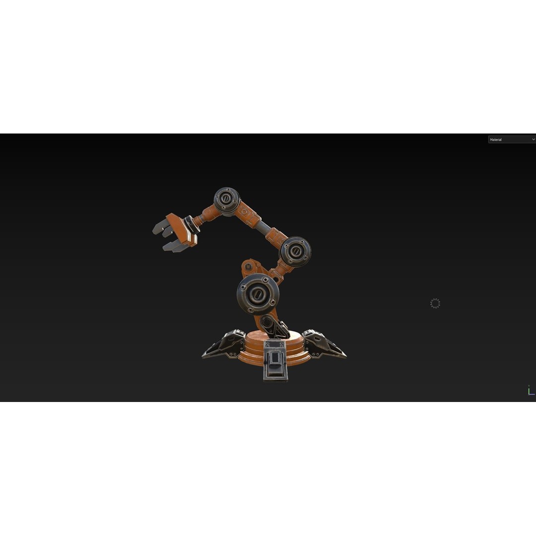 Industrial Robot Arm 3D Model – High Poly PBR Asset for Animation - View 30