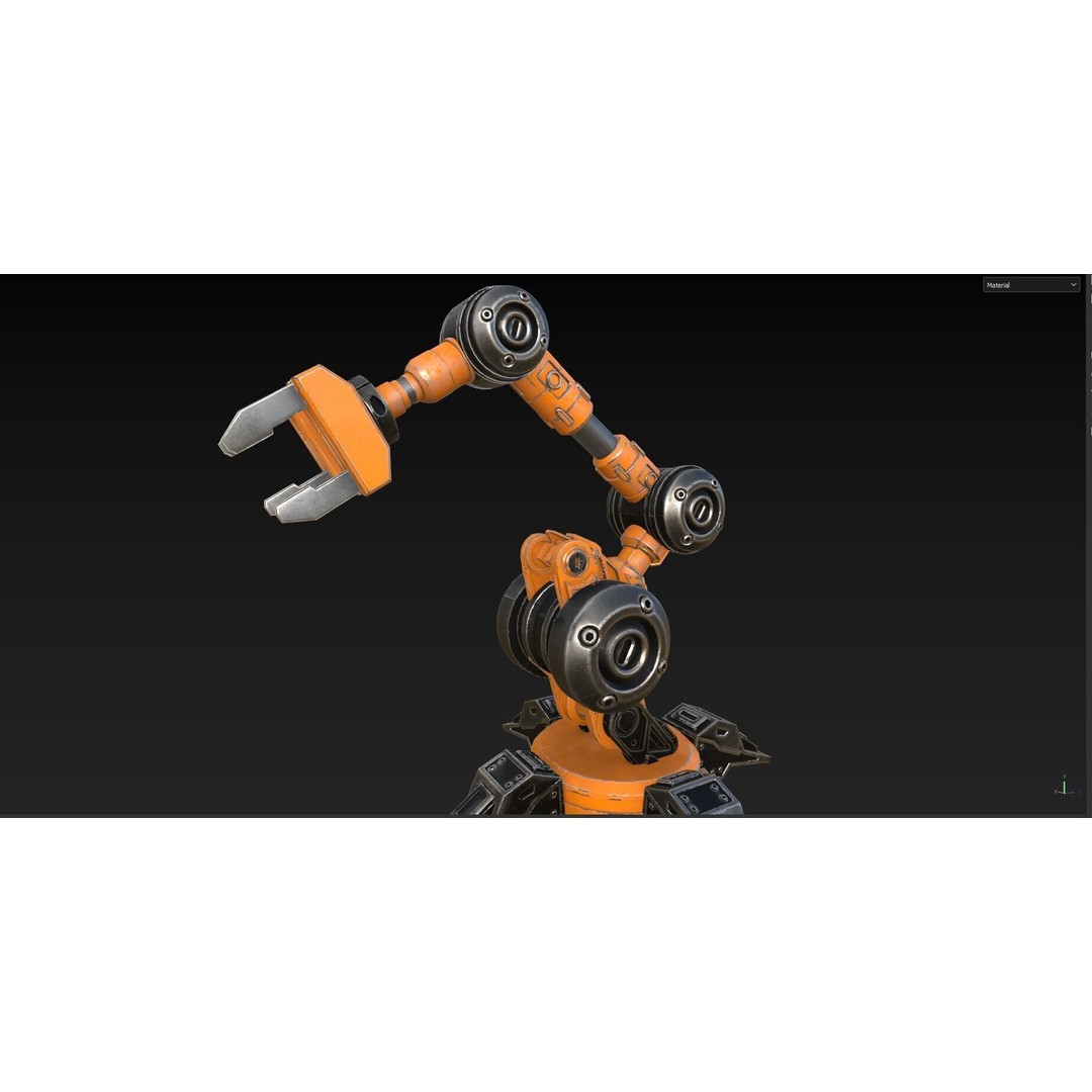 Industrial Robot Arm 3D Model – High Poly PBR Asset for Animation - View 31