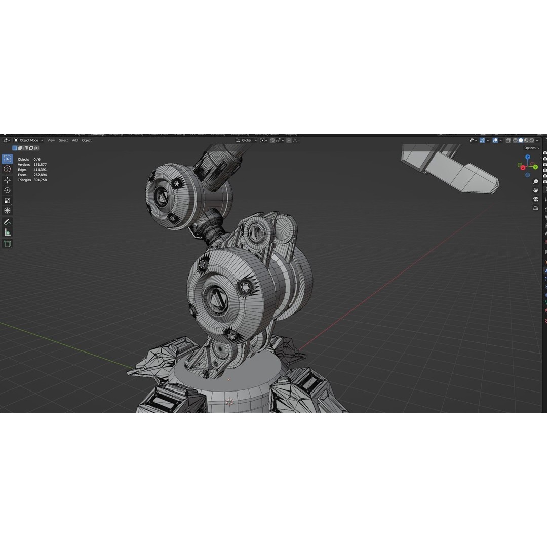 Industrial Robot Arm 3D Model – High Poly PBR Asset for Animation - View 36