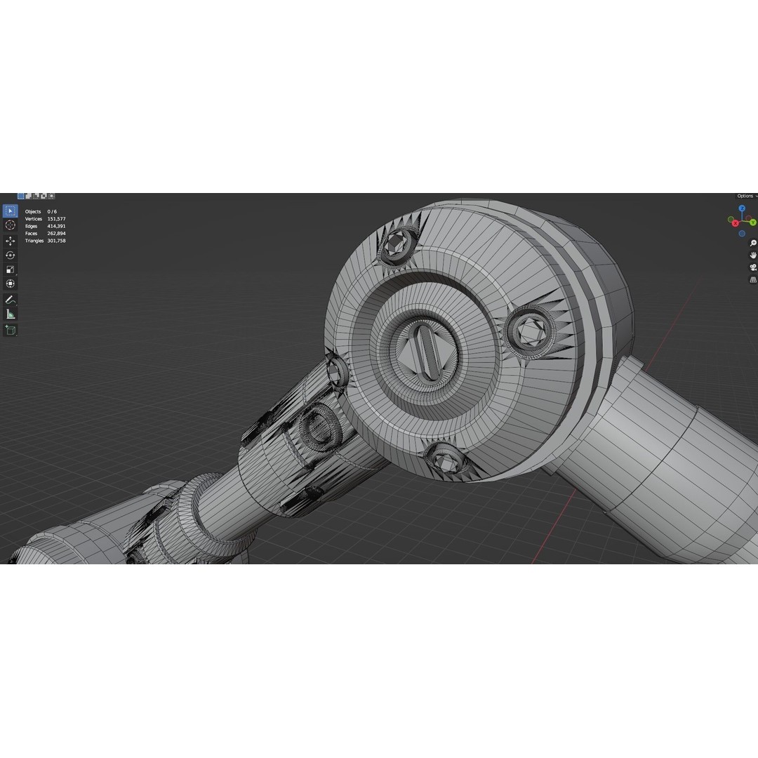 Industrial Robot Arm 3D Model – High Poly PBR Asset for Animation - View 38