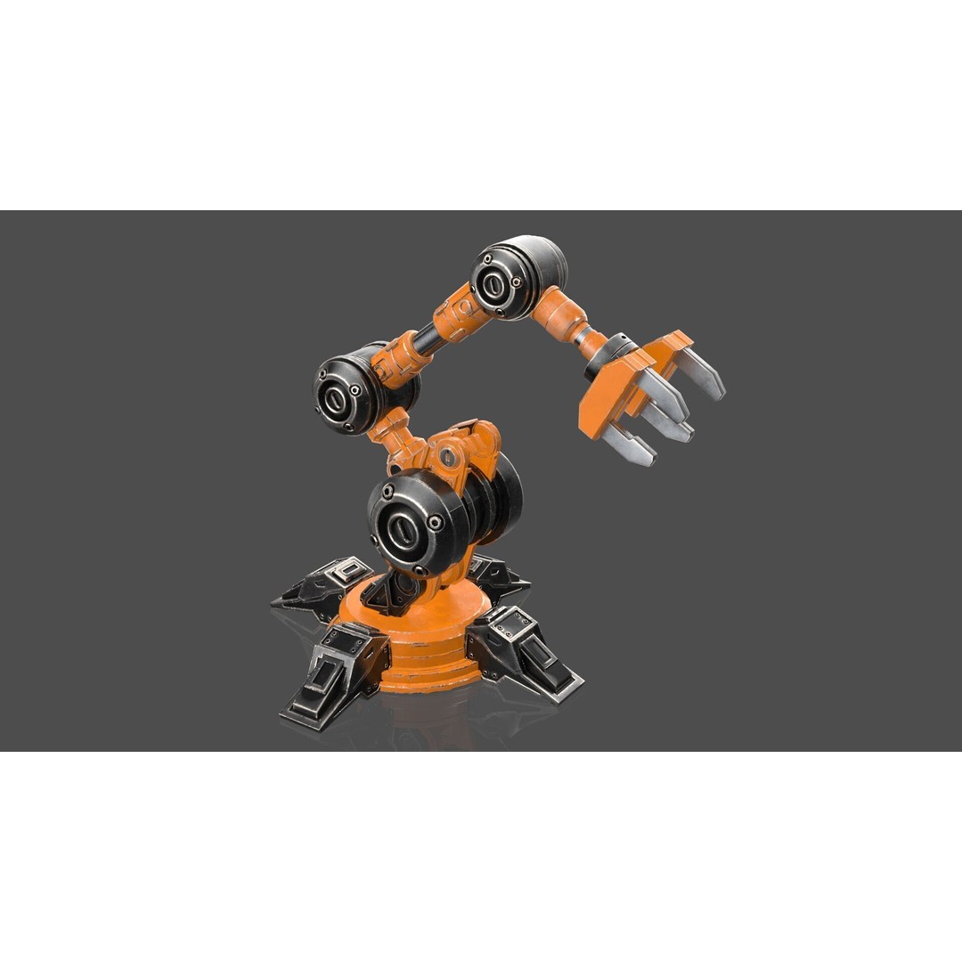 Industrial Robot Arm 3D Model – High Poly PBR Asset for Animation - View 4