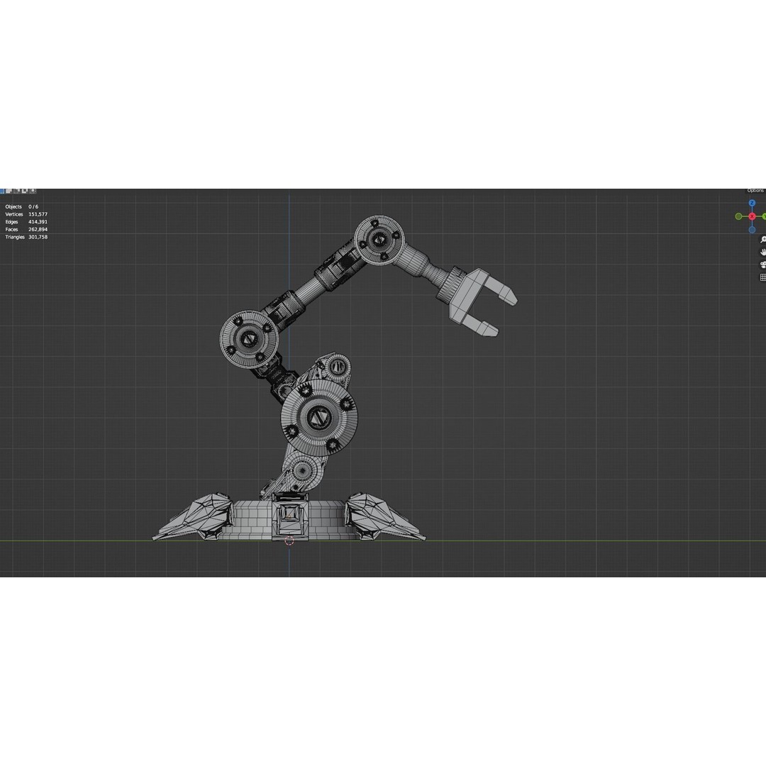 Industrial Robot Arm 3D Model – High Poly PBR Asset for Animation - View 42