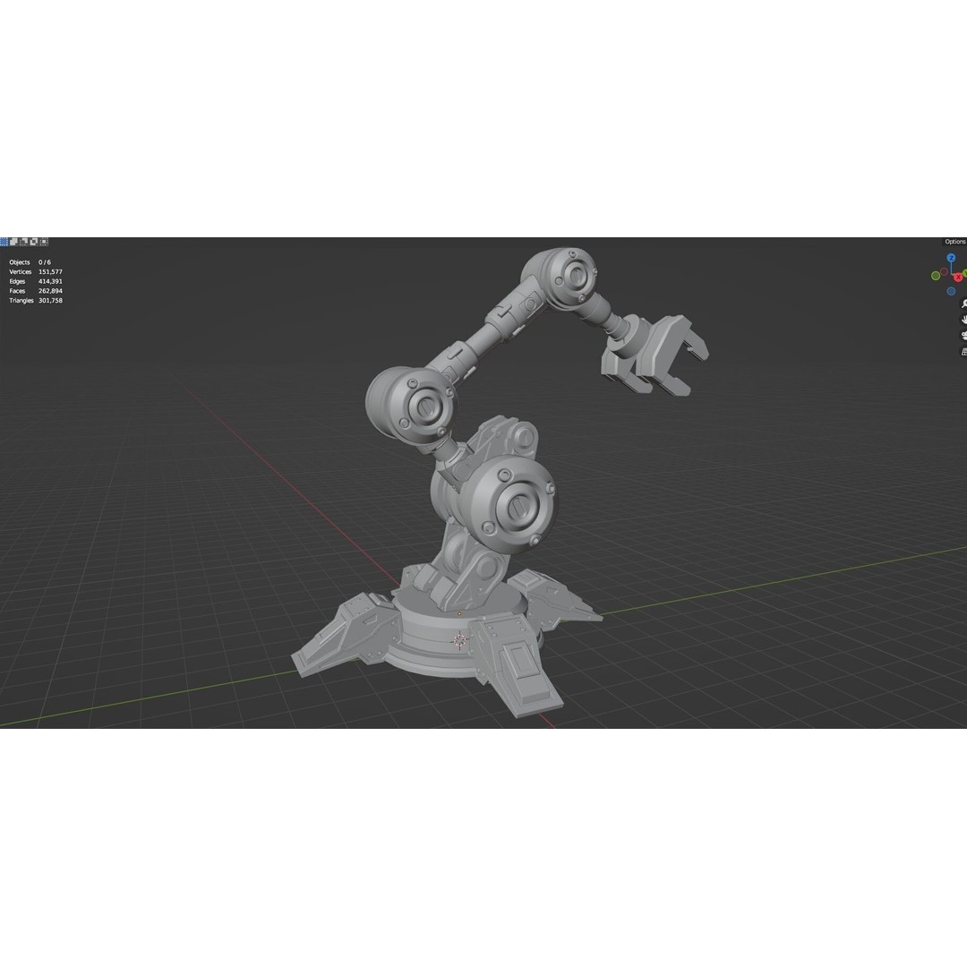 Industrial Robot Arm 3D Model – High Poly PBR Asset for Animation - View 48