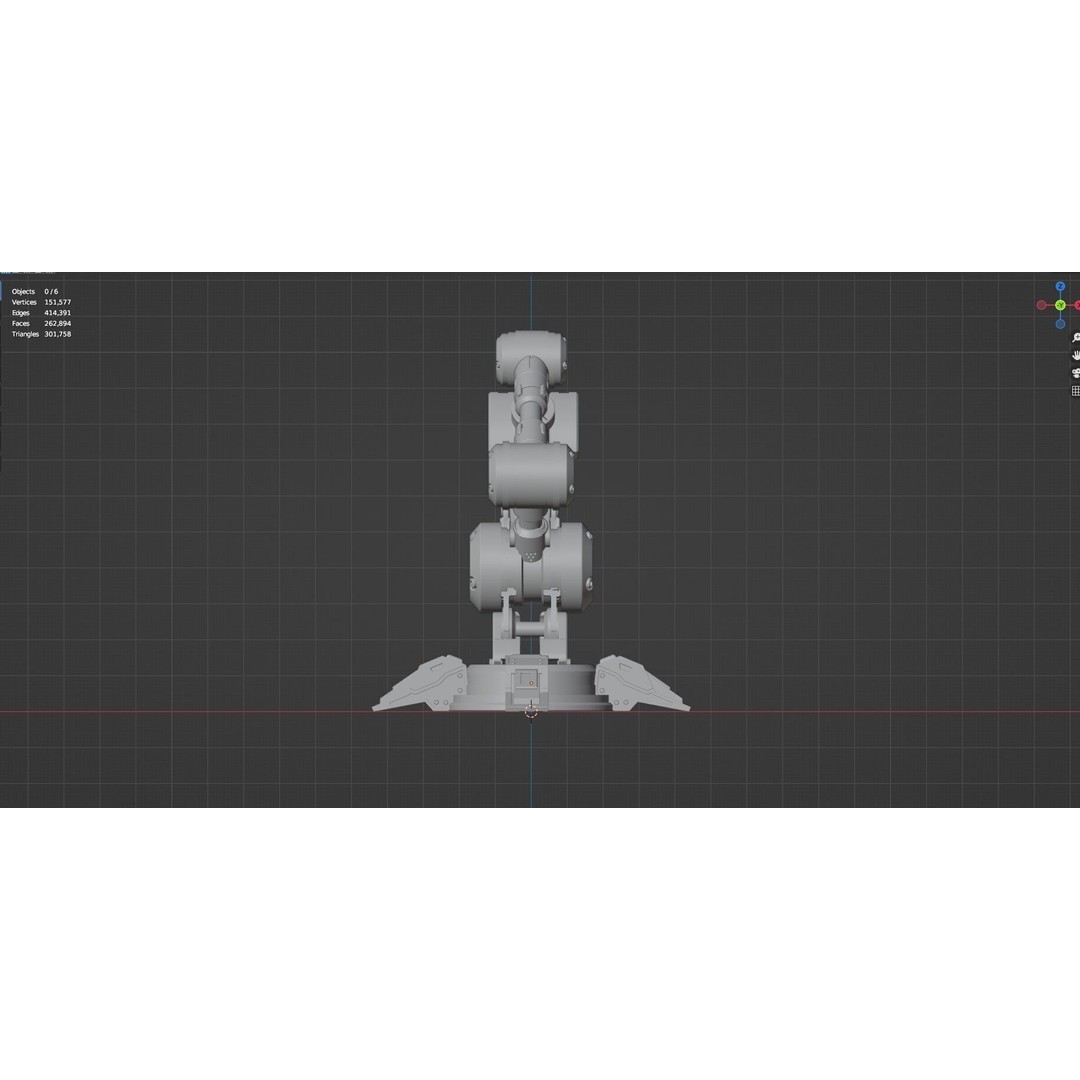 Industrial Robot Arm 3D Model – High Poly PBR Asset for Animation - View 52