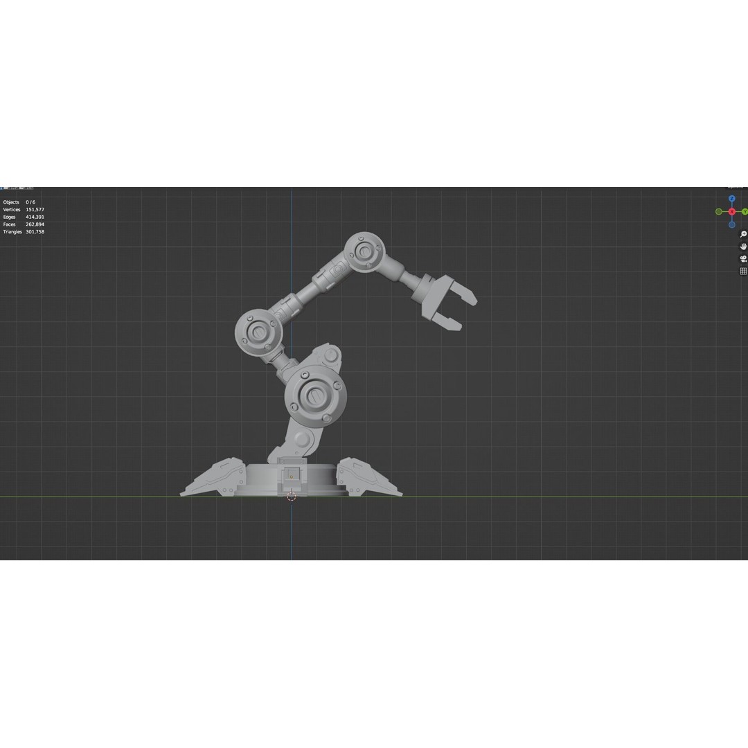 Industrial Robot Arm 3D Model – High Poly PBR Asset for Animation - View 53