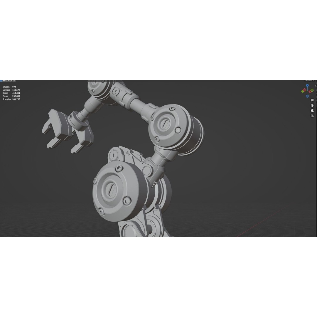 Industrial Robot Arm 3D Model – High Poly PBR Asset for Animation - View 56