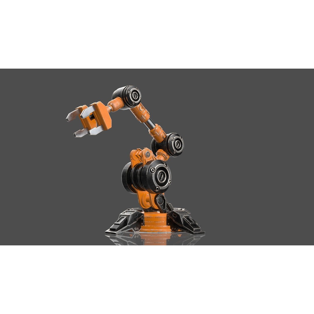 Industrial Robot Arm 3D Model – High Poly PBR Asset for Animation - View 6