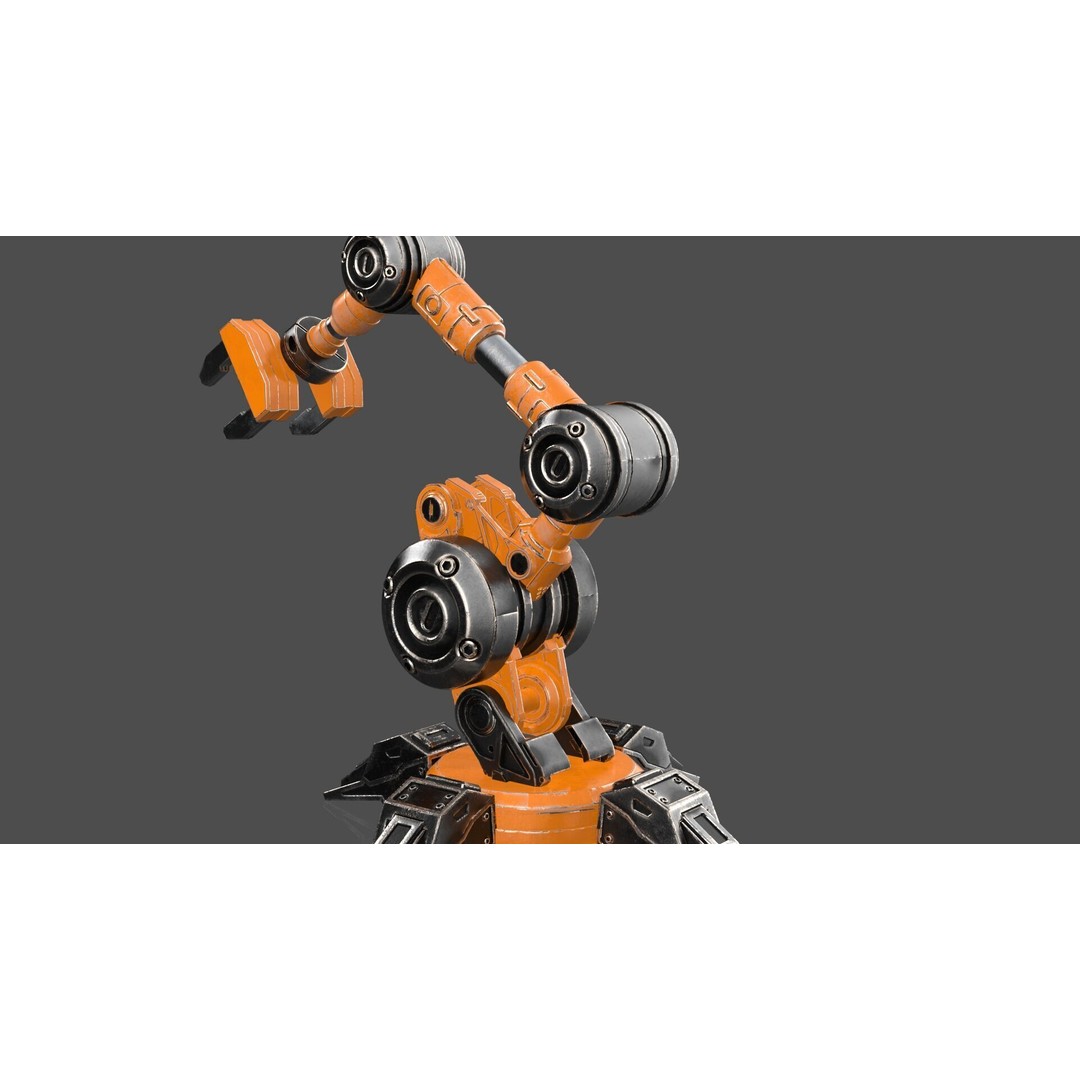 Industrial Robot Arm 3D Model – High Poly PBR Asset for Animation - View 7