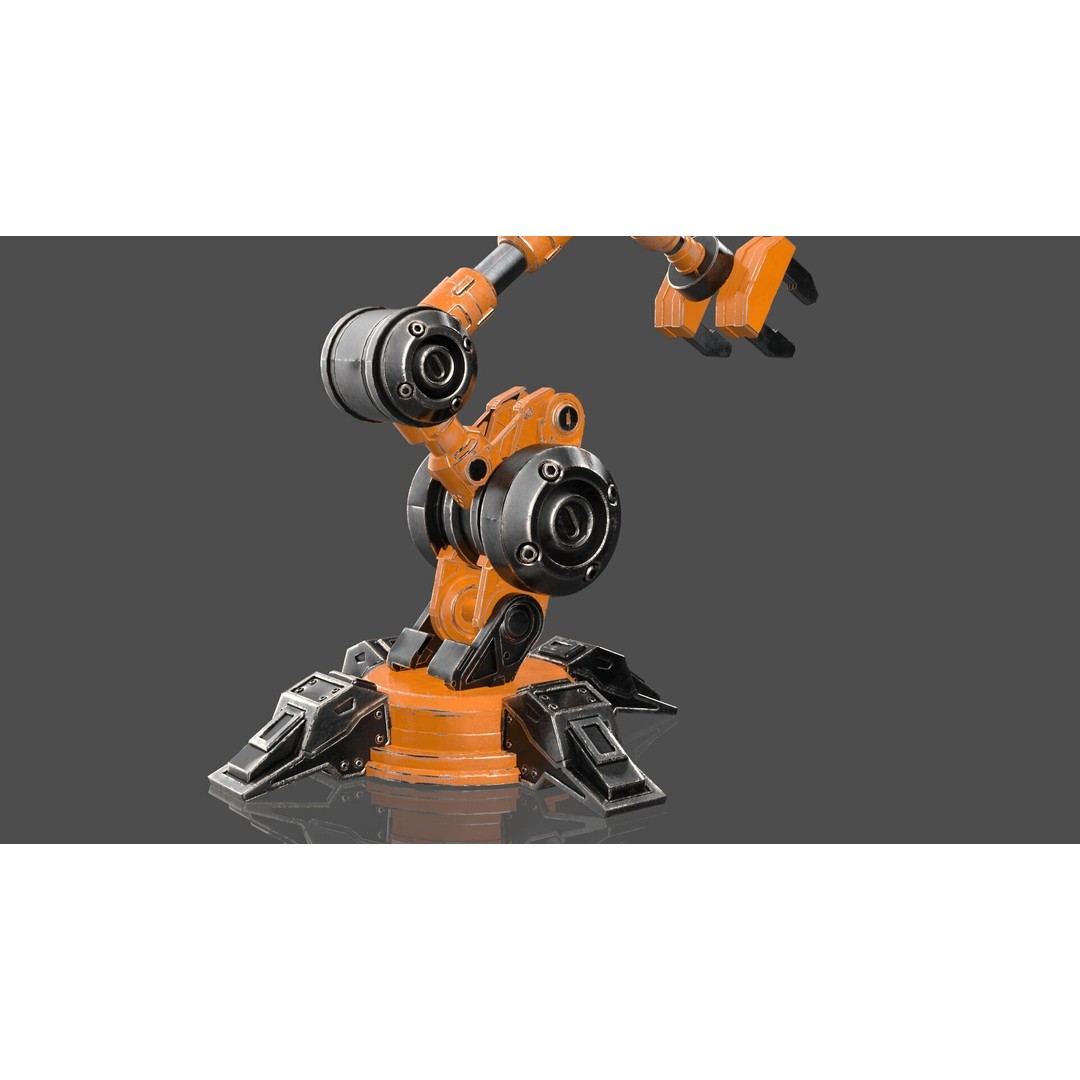 Industrial Robot Arm 3D Model – High Poly PBR Asset for Animation - View 9