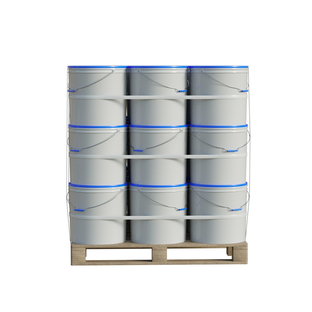Plastic Paint Buckets 3D Model – PBR Textured Game Asset, FBX, OBJ - View 8