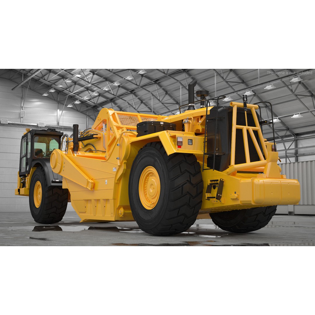 Generic Scraper 3D Model – Rigged Industrial Vehicle for Animation - View 10