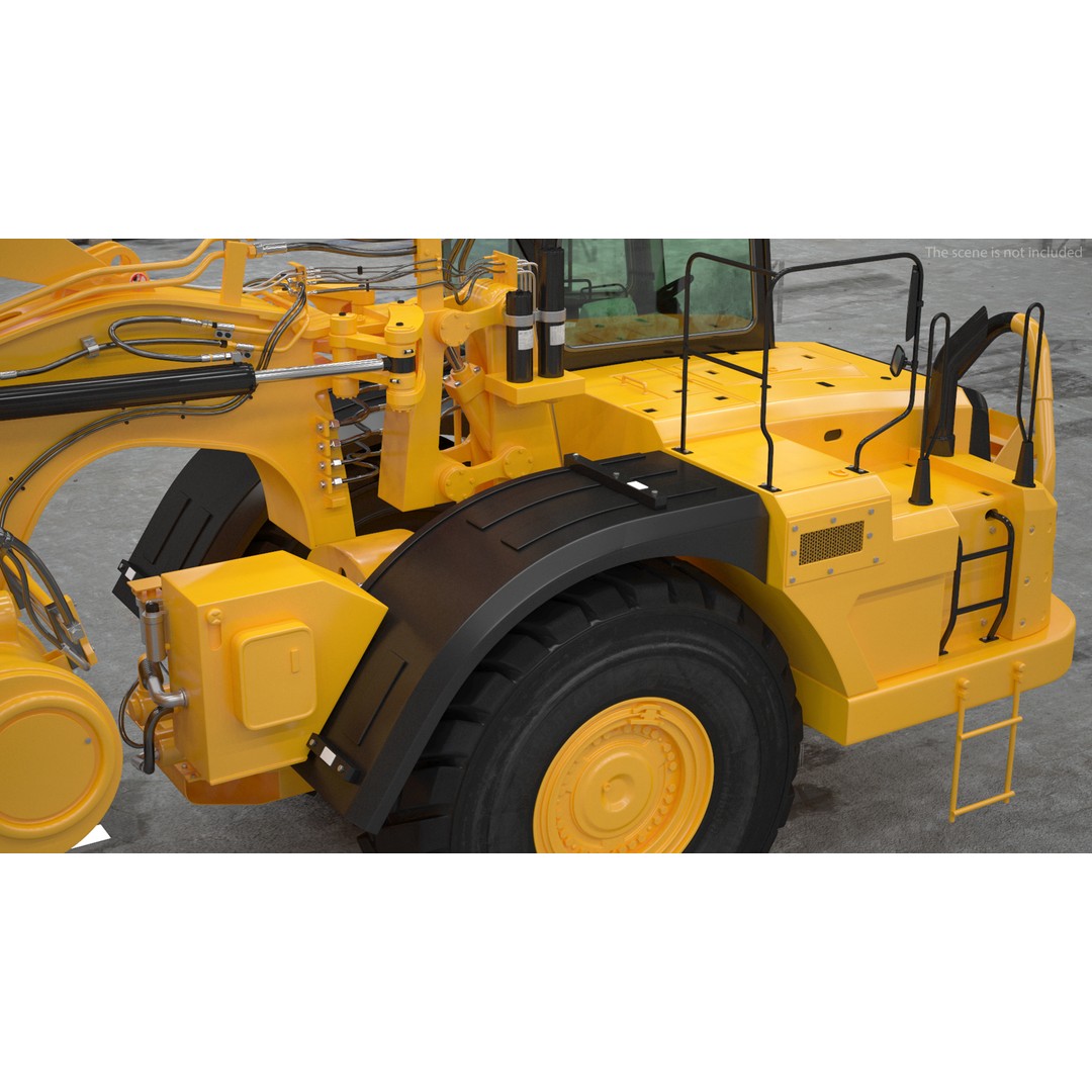 Generic Scraper 3D Model – Rigged Industrial Vehicle for Animation - View 14