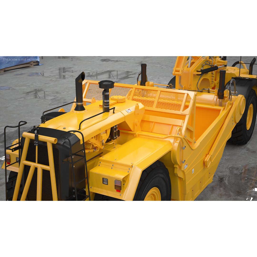 Generic Scraper 3D Model – Rigged Industrial Vehicle for Animation - View 15