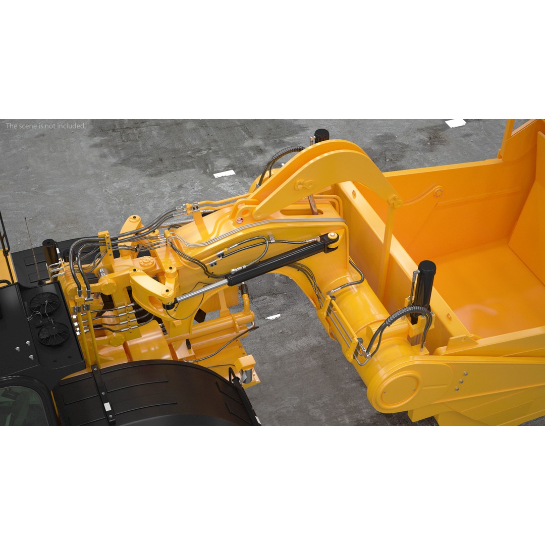Generic Scraper 3D Model – Rigged Industrial Vehicle for Animation - View 16