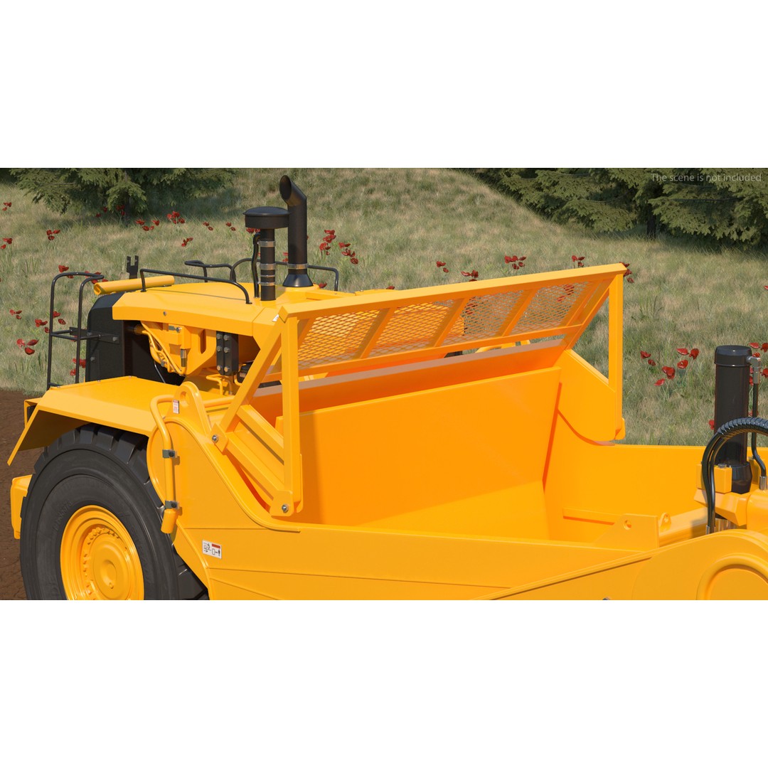 Generic Scraper 3D Model – Rigged Industrial Vehicle for Animation - View 19