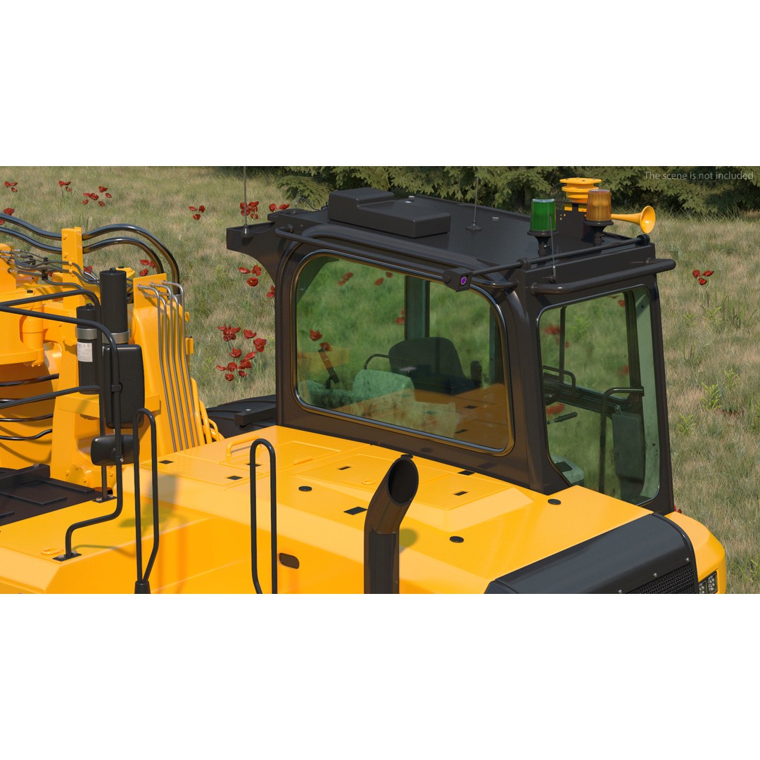 Generic Scraper 3D Model – Rigged Industrial Vehicle for Animation - View 20