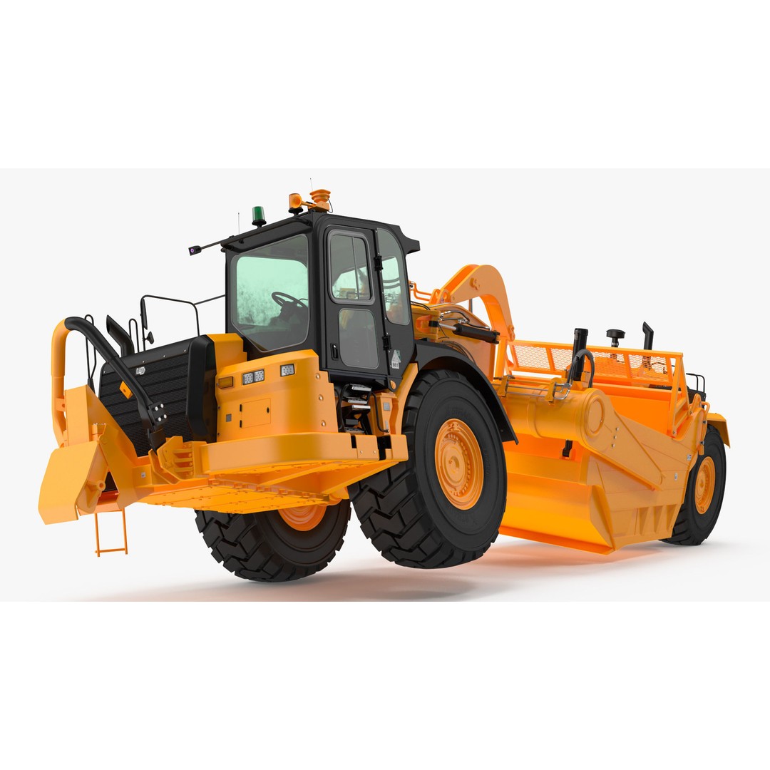 Generic Scraper 3D Model – Rigged Industrial Vehicle for Animation - View 26