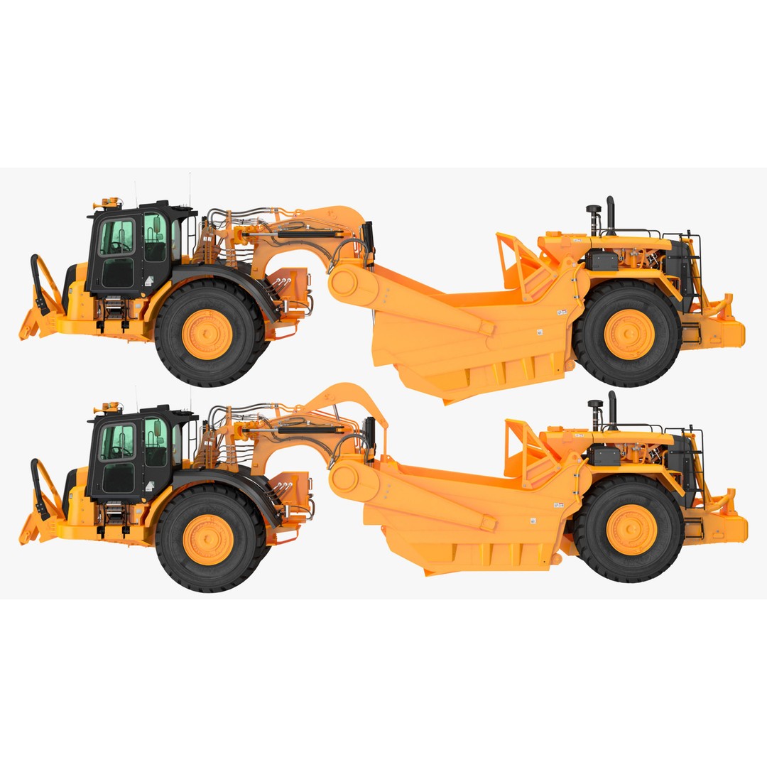 Generic Scraper 3D Model – Rigged Industrial Vehicle for Animation - View 28