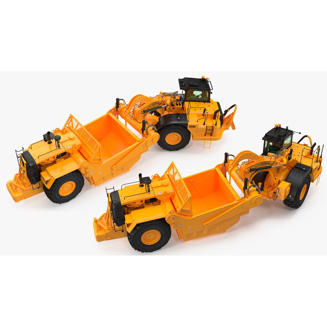 Generic Scraper 3D Model – Rigged Industrial Vehicle for Animation - View 29