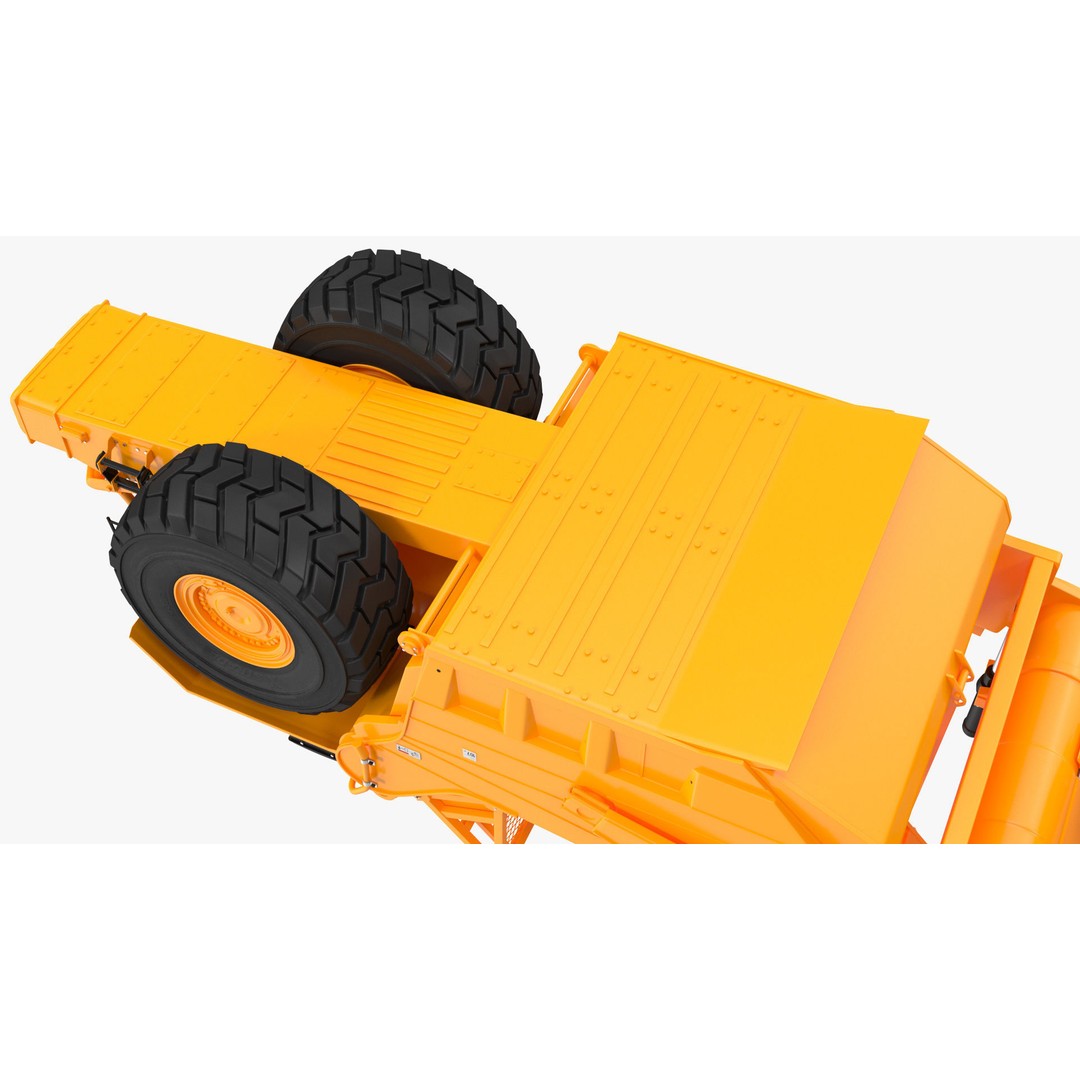Generic Scraper 3D Model – Rigged Industrial Vehicle for Animation - View 32