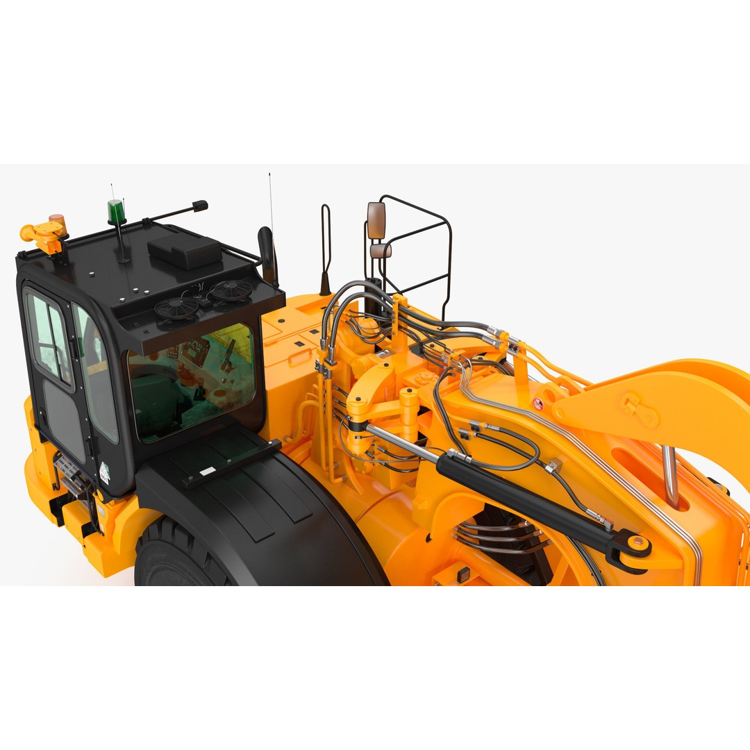 Generic Scraper 3D Model – Rigged Industrial Vehicle for Animation - View 36