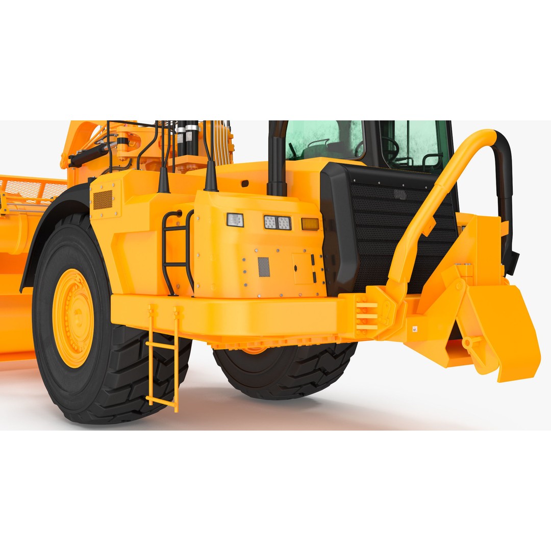 Generic Scraper 3D Model – Rigged Industrial Vehicle for Animation - View 38