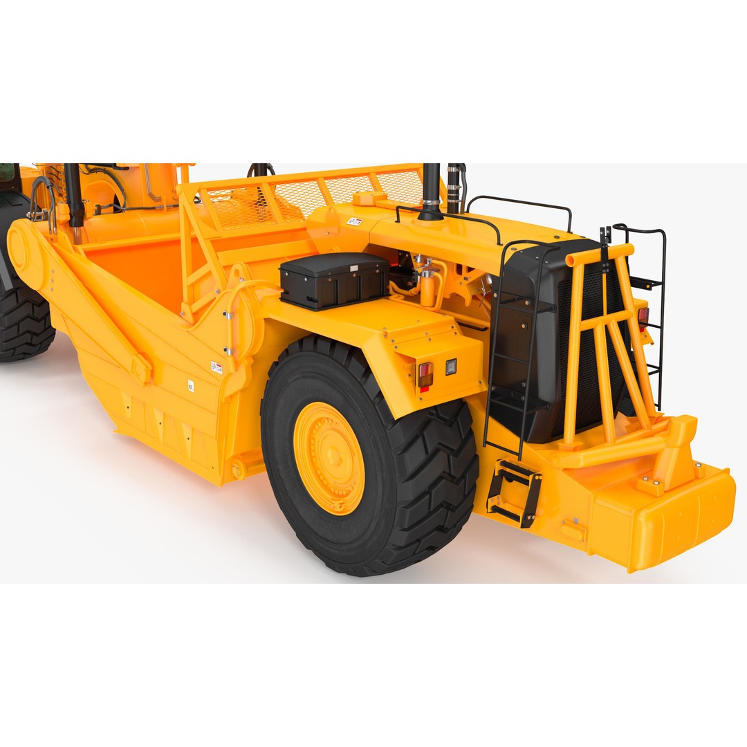 Generic Scraper 3D Model – Rigged Industrial Vehicle for Animation - View 39