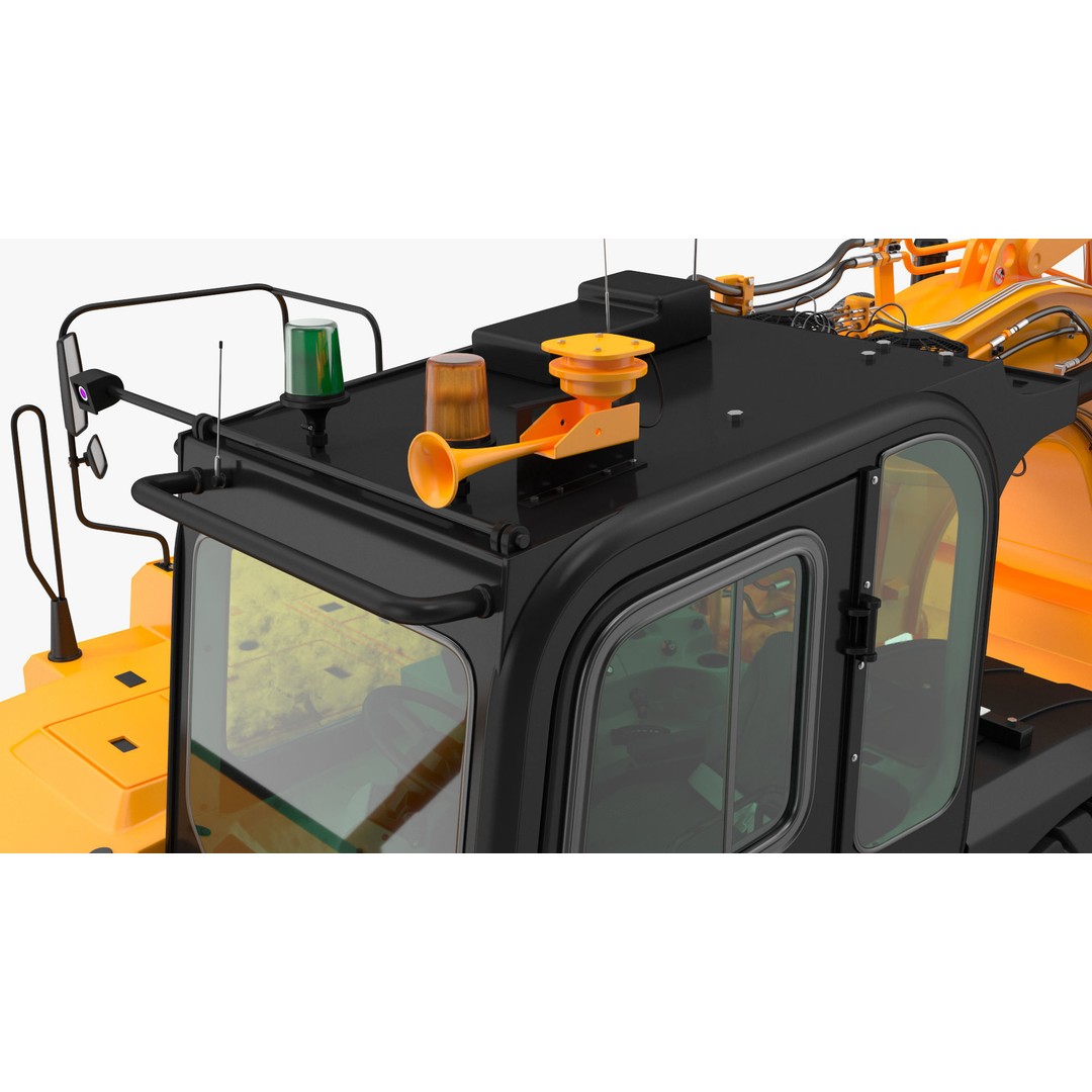 Generic Scraper 3D Model – Rigged Industrial Vehicle for Animation - View 41