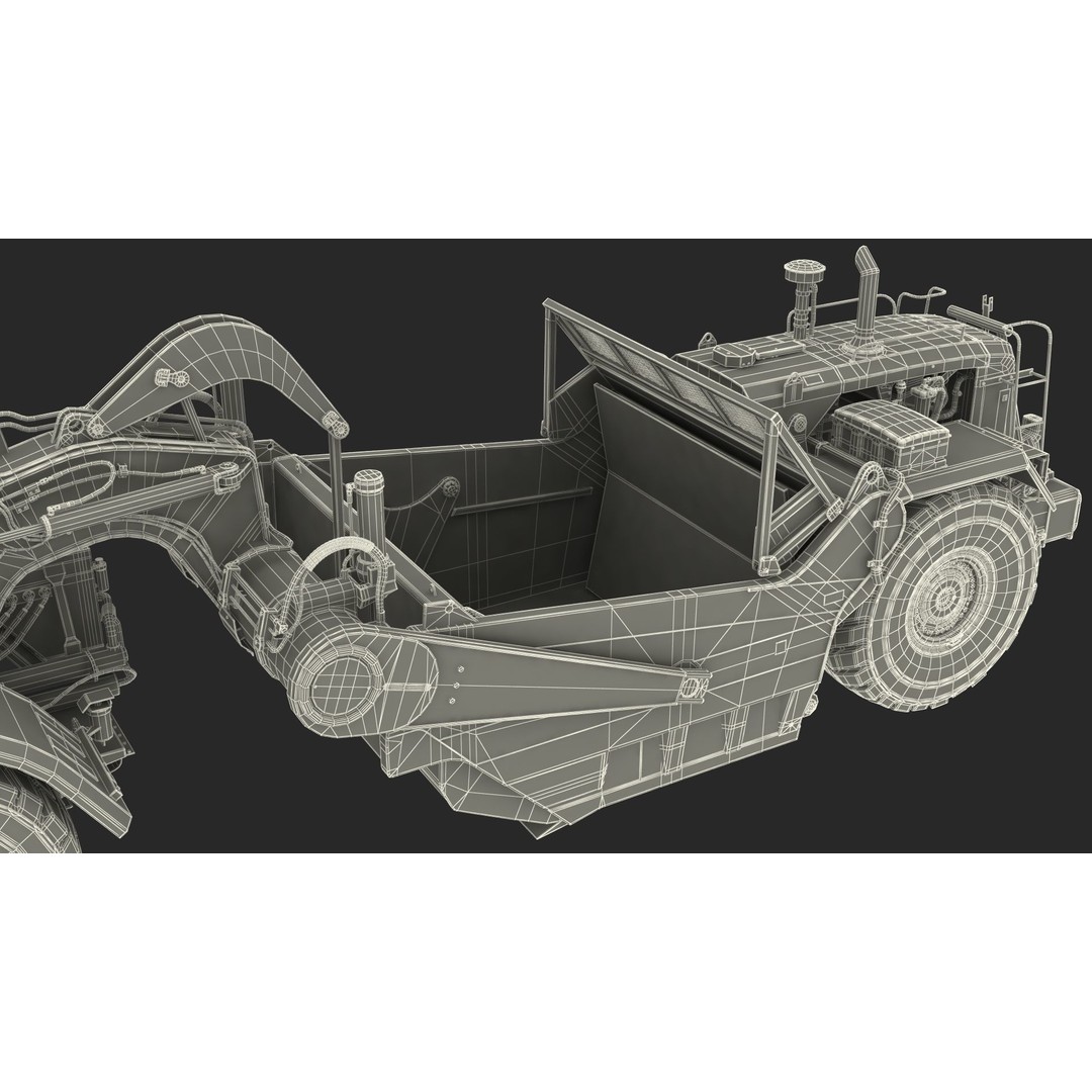 Generic Scraper 3D Model – Rigged Industrial Vehicle for Animation - View 67