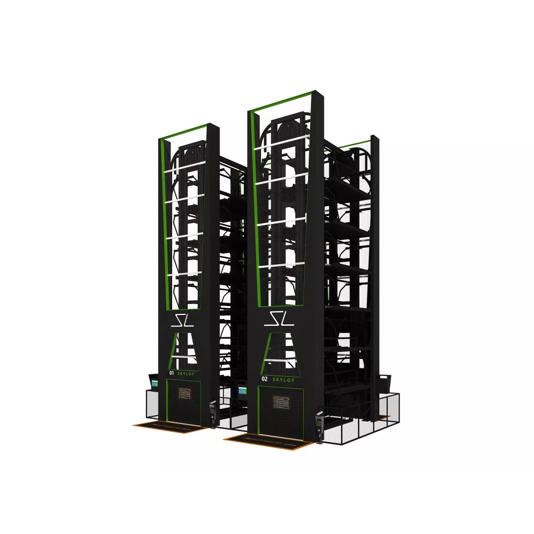 Rotary Parking System 3D Model – PBR Industrial Machine, FBX, OBJ - View 2