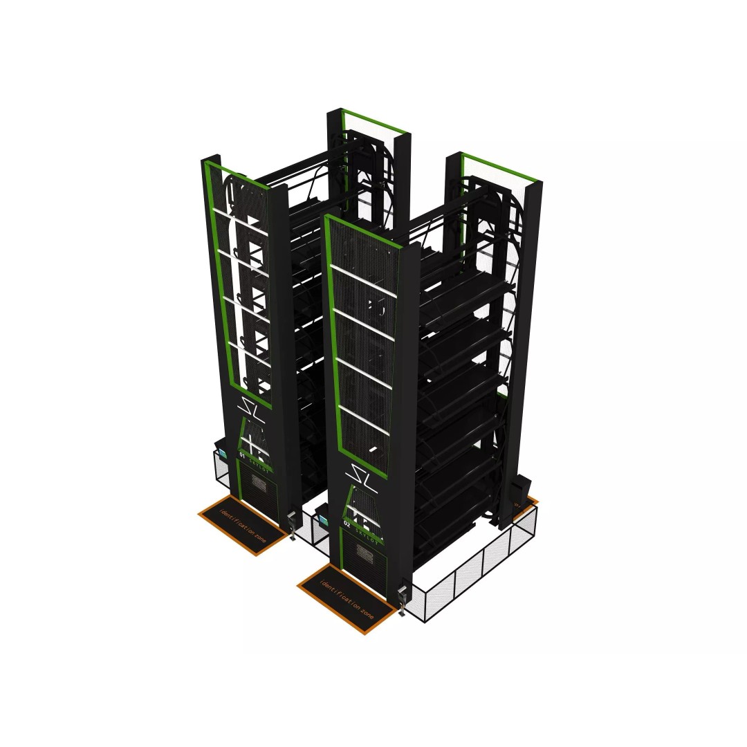 Rotary Parking System 3D Model – PBR Industrial Machine, FBX, OBJ - View 3