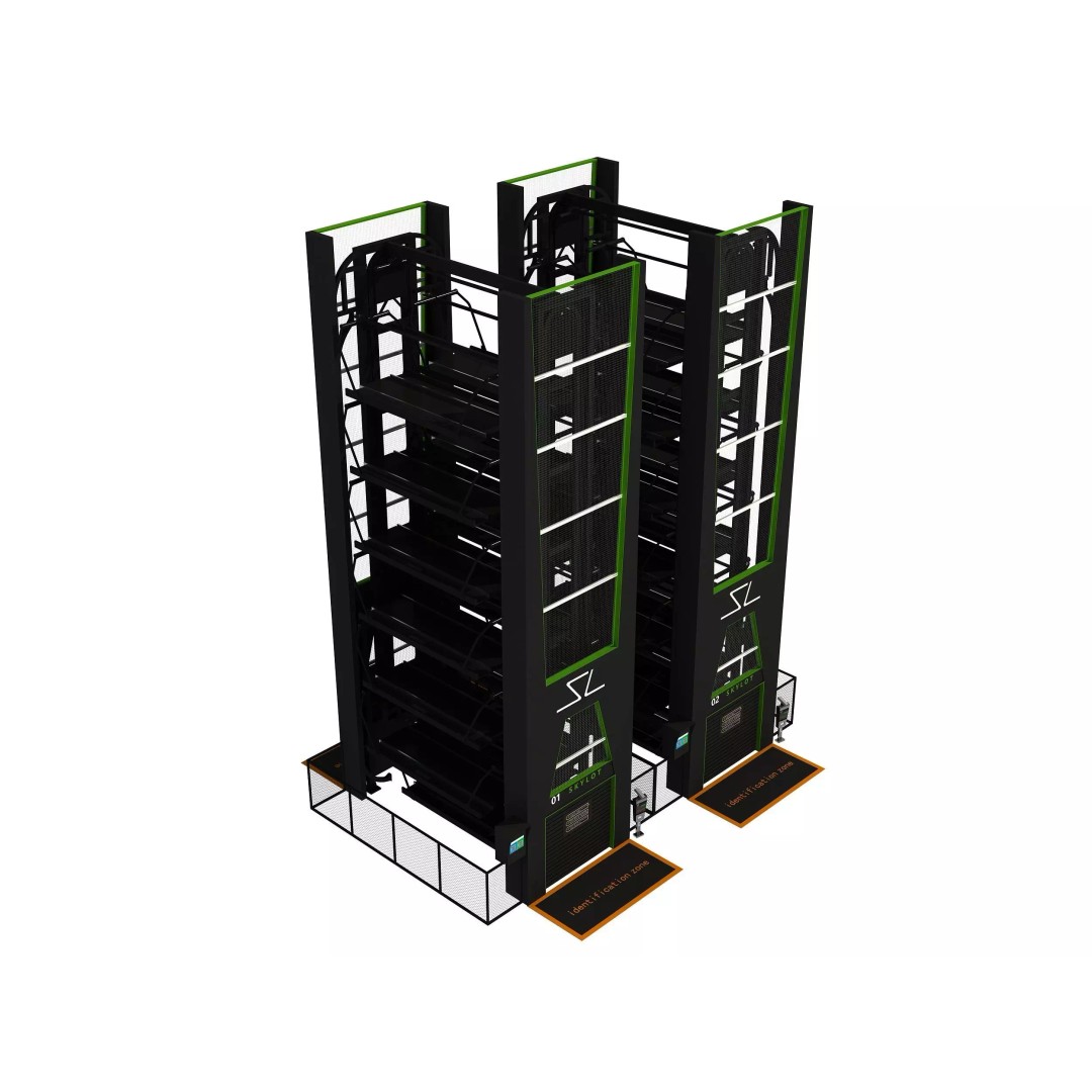Rotary Parking System 3D Model – PBR Industrial Machine, FBX, OBJ - View 4