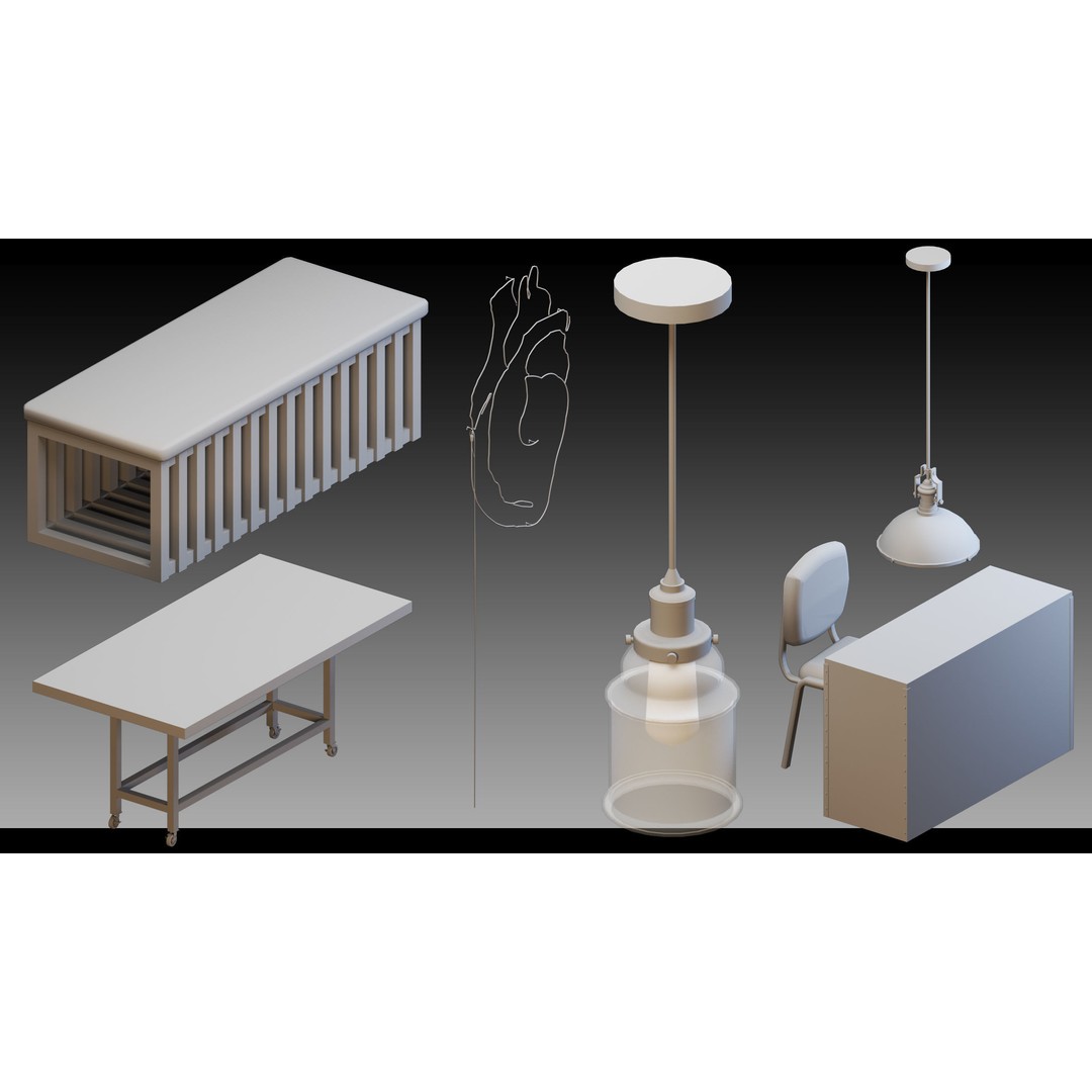 Interior Objects 3D Model – High Detail Props in FBX, OBJ Formats - View 11