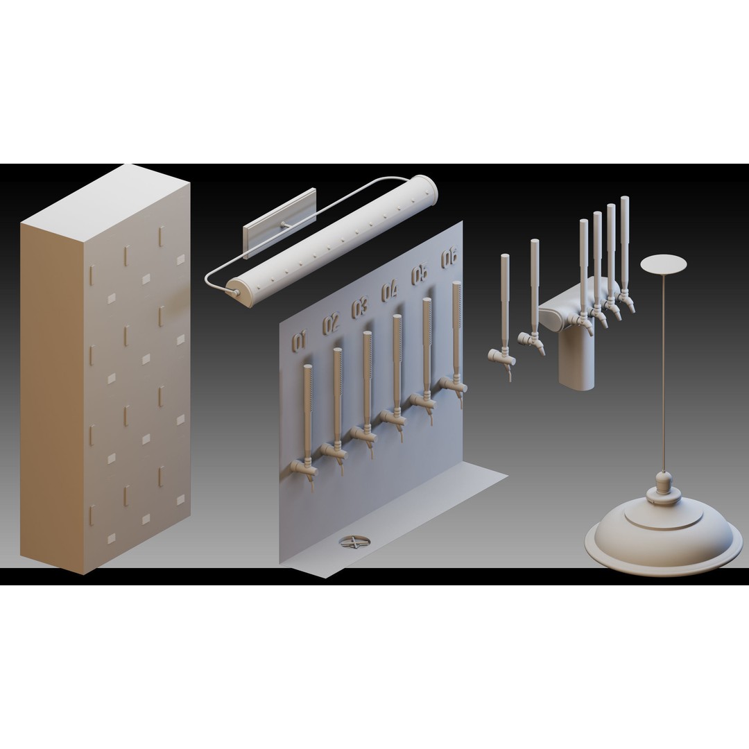 Interior Objects 3D Model – High Detail Props in FBX, OBJ Formats - View 12