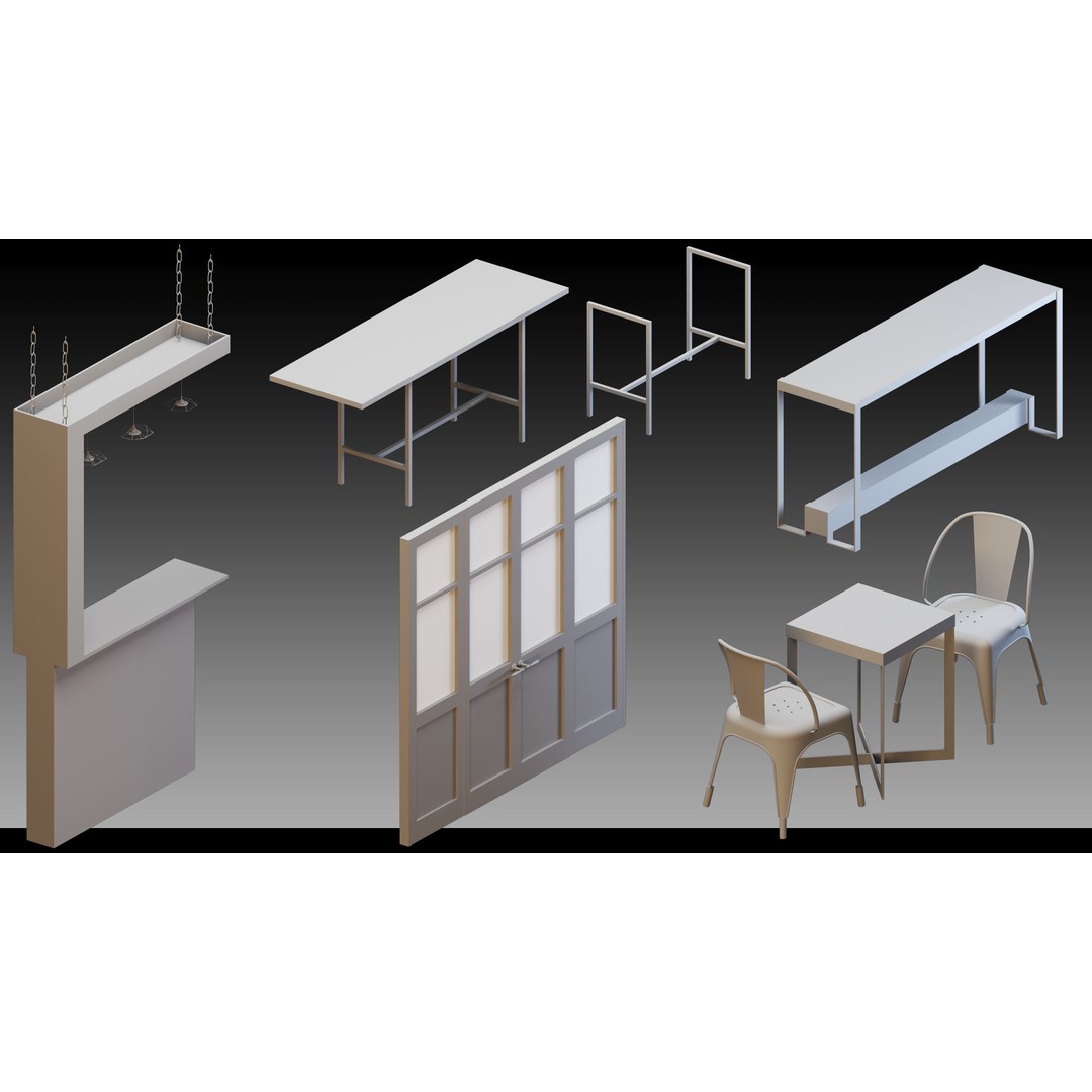 Interior Objects 3D Model – High Detail Props in FBX, OBJ Formats - View 15