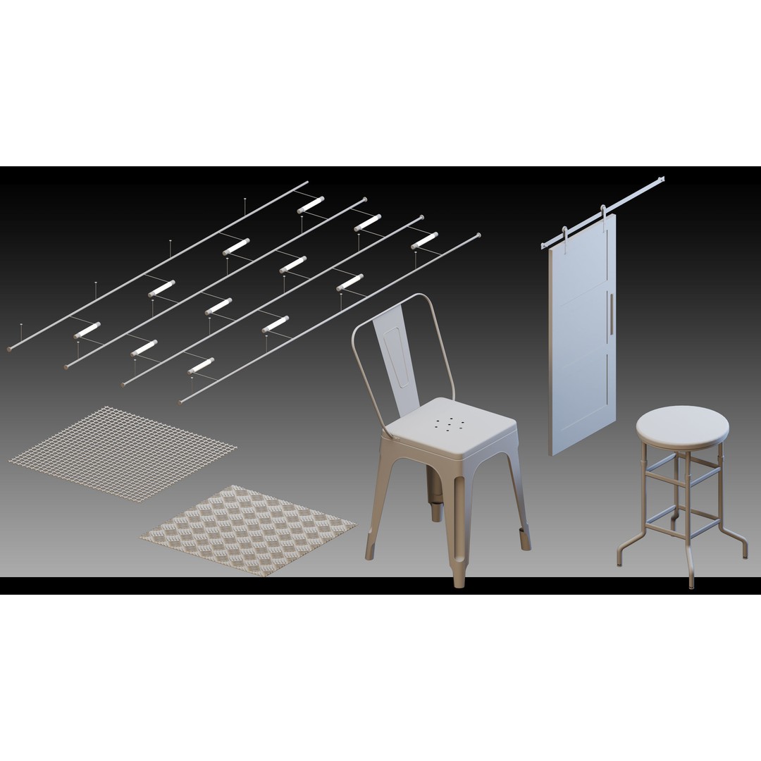 Interior Objects 3D Model – High Detail Props in FBX, OBJ Formats - View 5