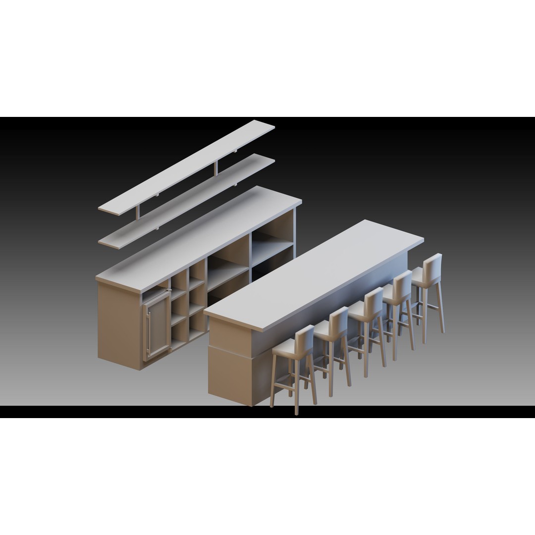 Interior Objects 3D Model – High Detail Props in FBX, OBJ Formats - View 7