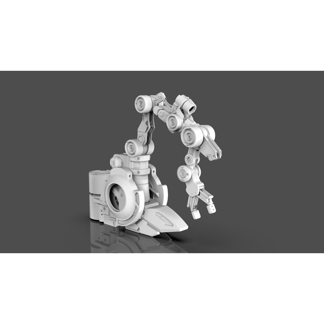 Industrial Robot Arm 3D Model – Textured PBR Asset for Animation - View 19