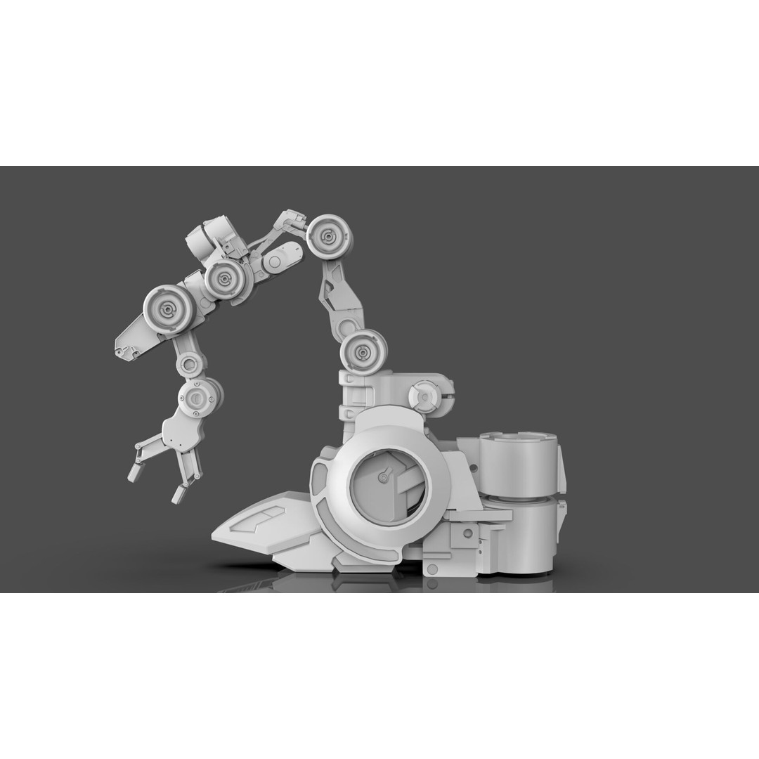 Industrial Robot Arm 3D Model – Textured PBR Asset for Animation - View 20