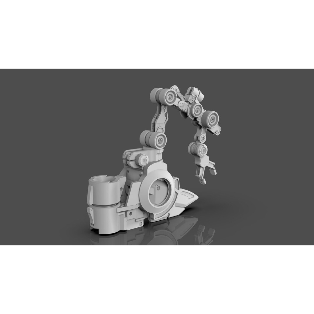 Industrial Robot Arm 3D Model – Textured PBR Asset for Animation - View 21